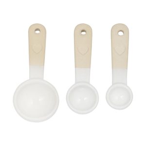 Mason Cash Rustic Charm Measuring Spoons  Set of 3 Stoneware Spoons