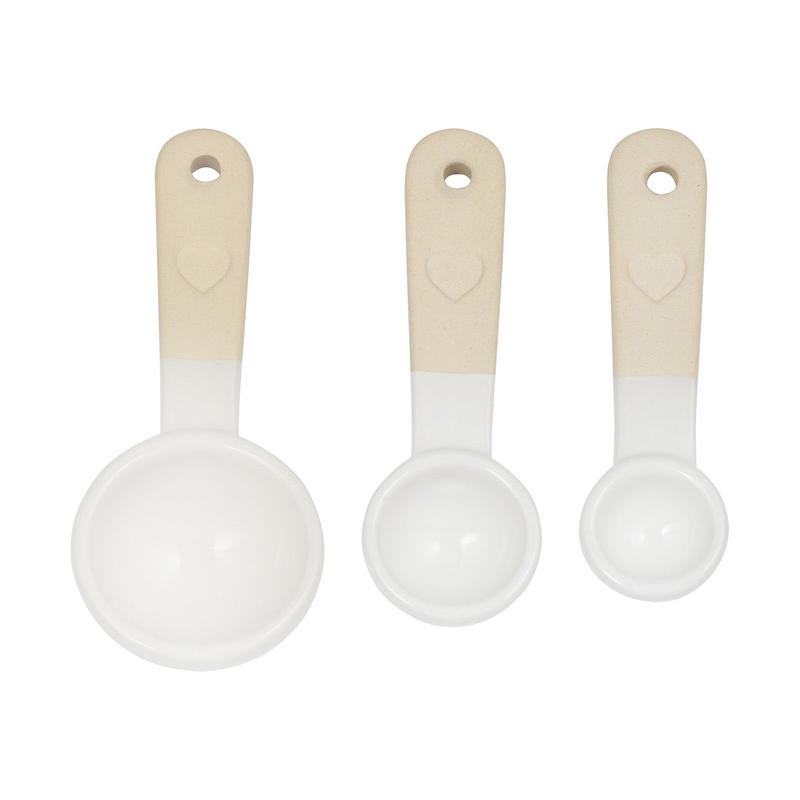 Mason Cash Rustic Charm Measuring Spoons  Set of 3 Stoneware Spoons