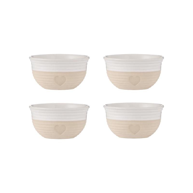 Mason Cash Rustic Charm Mini Bowls  Set of 4 Stoneware Prep Bowls