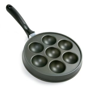 Norpro Stuffed Aebleskiver Pancake Pan with 2.25-Inch Cavities