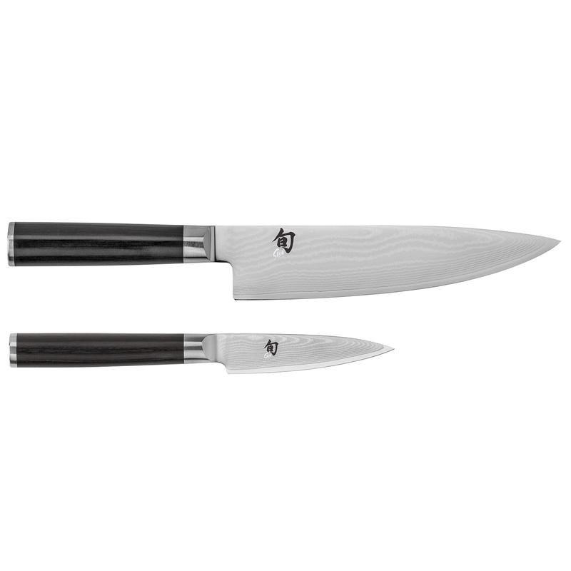Shun Classic 2-Piece Starter Knife Set, 3.5" Paring Knife & 8" Chefs Knife in Gift Box