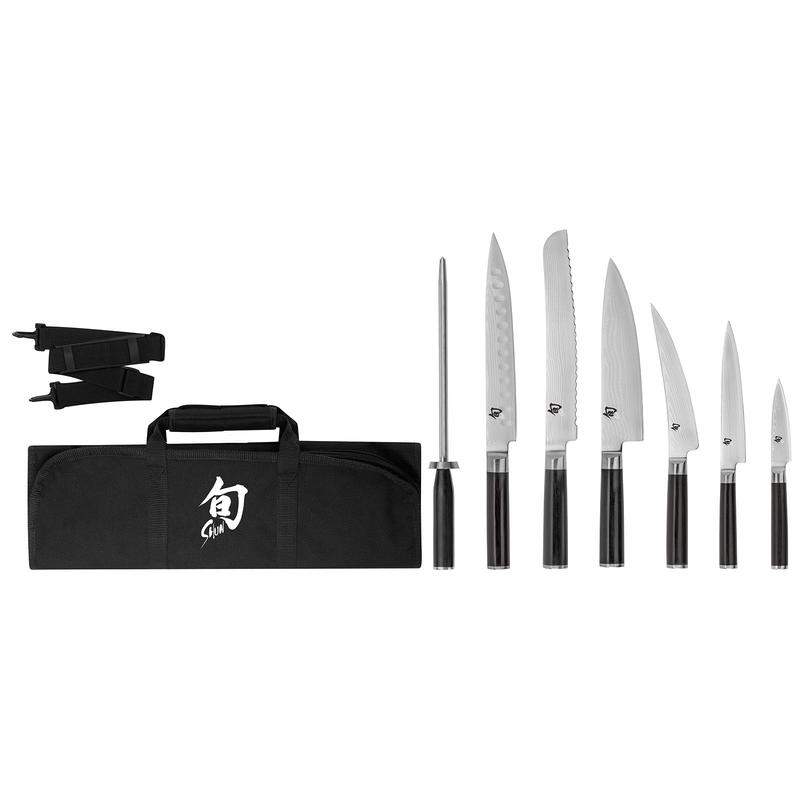 Shun Classic 8-Piece Student Knife Set with Knife Roll