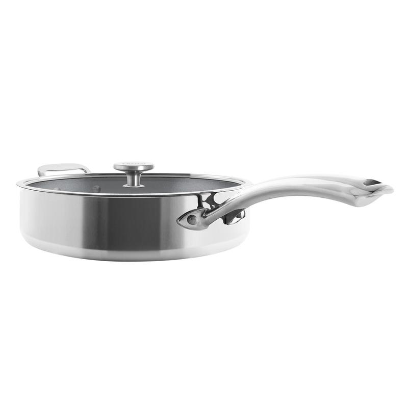 Chantal 3.Clad 5 qt. Saute Skillet w/ Fusion Ti Nonstick Ceramic Coating and Glass Lid