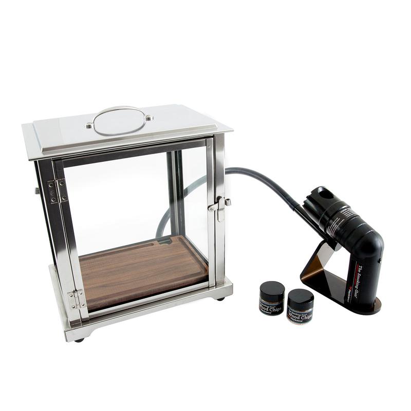 Crafthouse by Fortessa Cocktail Smoking Box w/Handheld Smoker, Stainless Steel