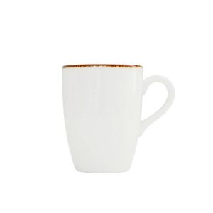 D&V Salt Tapered Mug, 12.75-Ounce, Set of 4, White