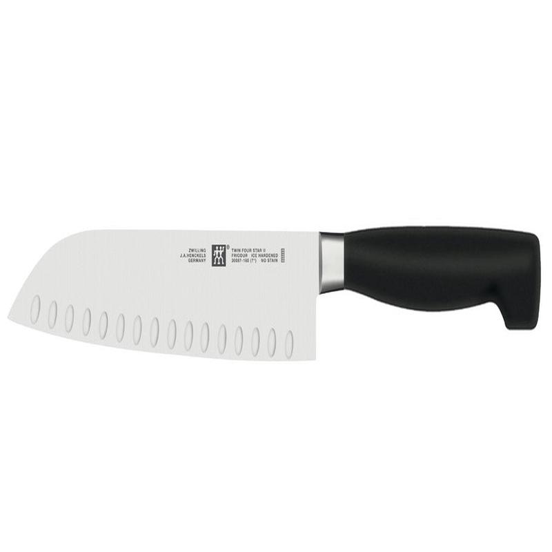 Zwilling J.A. Henckels Four Star 7" Hollow Edge Santoku Knife