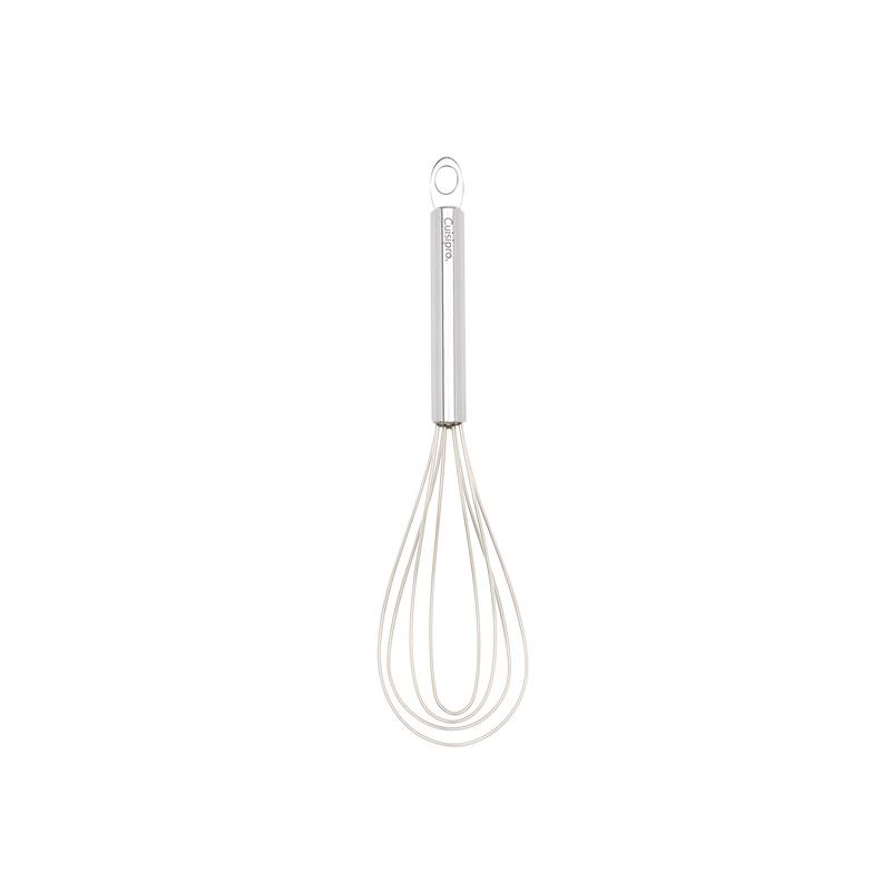 Cuisipro 10-Inch Silicone Flat Whisk, Stainless Steel Handle, Frosted