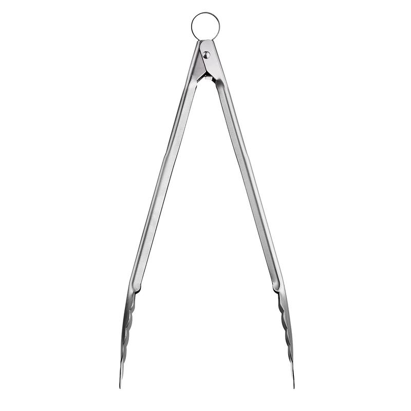 Cuisipro 16 Inch Stainless Steel Locking Tongs, Silver