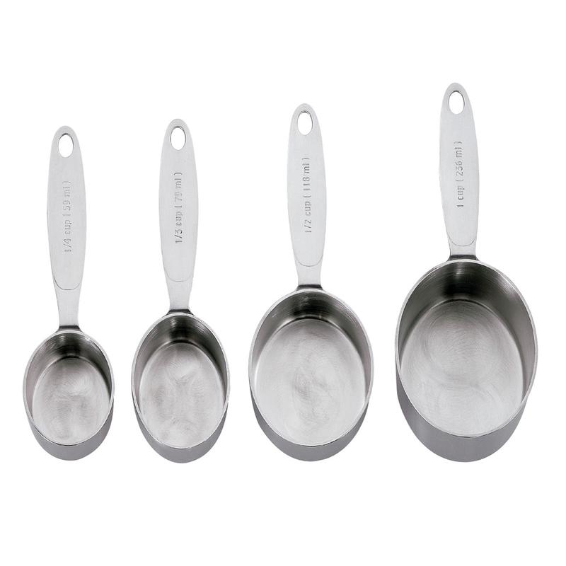 Cuisipro Stainless Steel Measuring Cup Set, 4 Piece