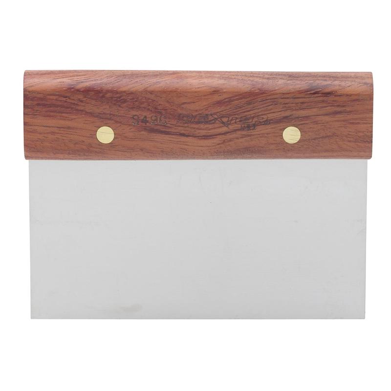 Dexter-Russell 6 Inch Dough Scraper With Walnut Handle, Stainless Steel