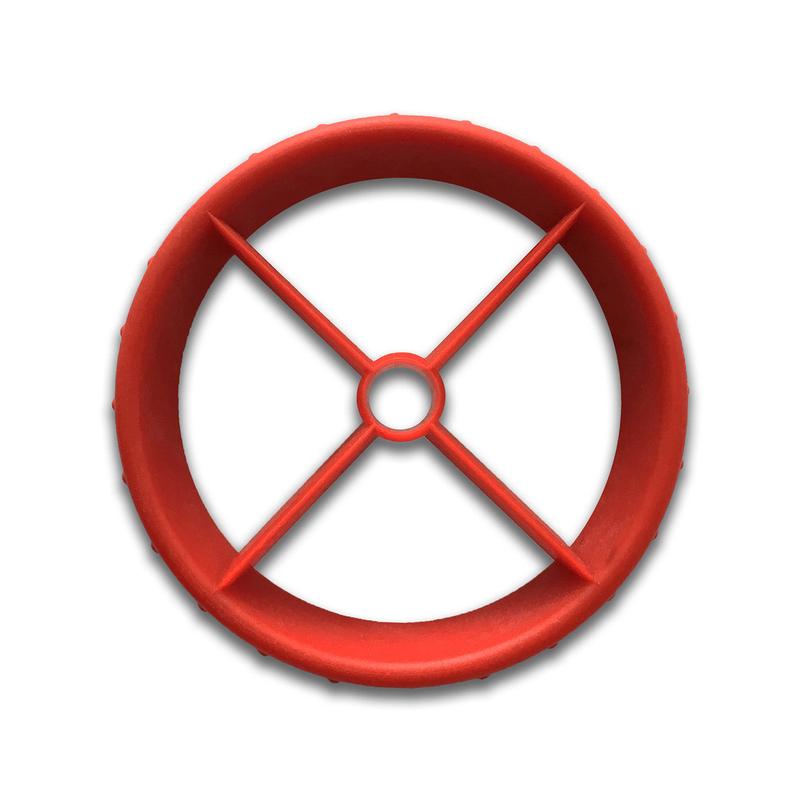 Fusionbrands PushBerry 2-in-1 Strawberry Huller & Slicer Tool, Red