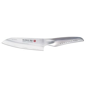 Global SAI-M03 5 Inch Santoku Knife, Silver