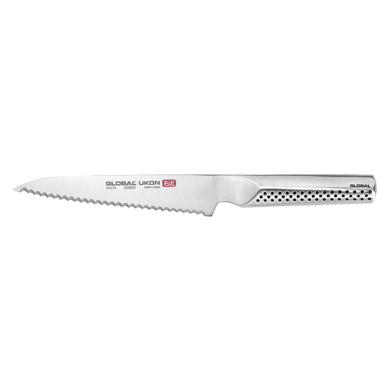 Global UKON 6" Serrated Utility Knife