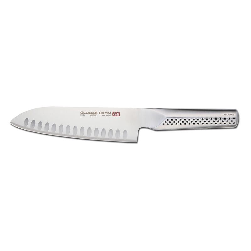 Global UKON 7 Inch Hollow Ground Santoku Knife
