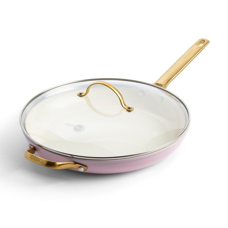 Greenpan Padova Reserve 12-Inch Covered Fry Pan, Blush