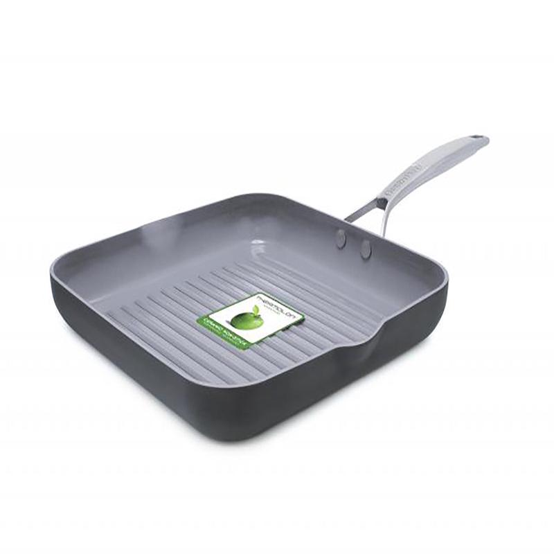 GreenPan Paris Pro 11" Nonstick Square Grill Pan with Pouring Spouts