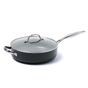 GreenPan Valencia Pro 4.5 Quart Covered Saute Pan with Helper Handle