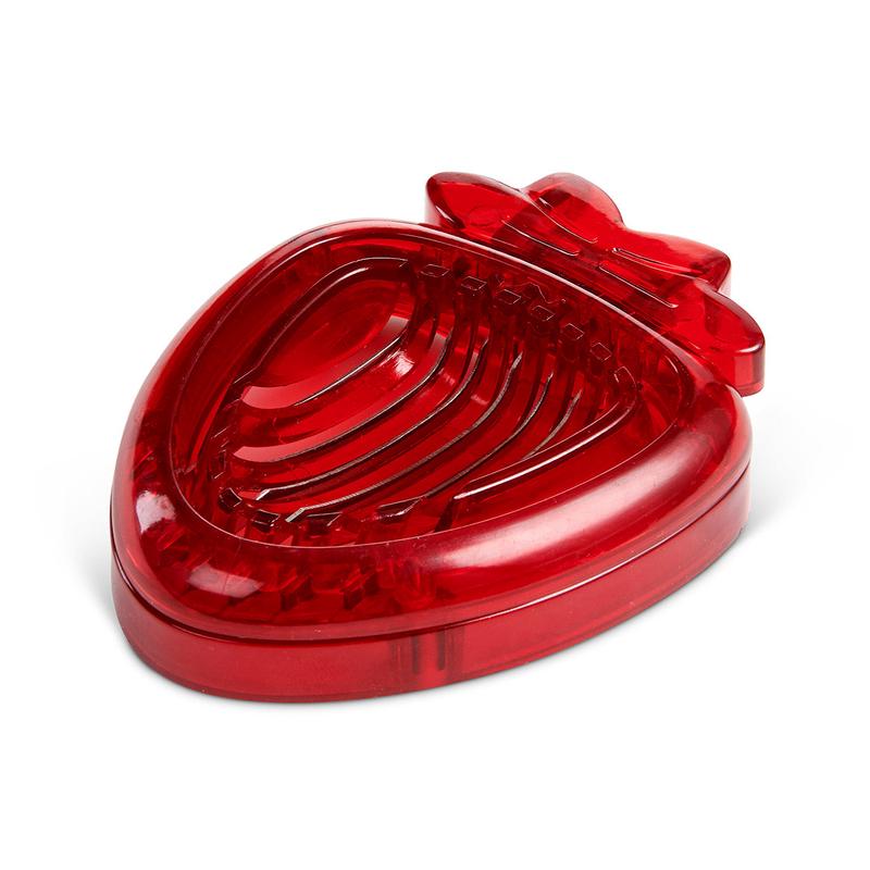 HIC Strawberry Slicer with Stainless Steel Wires, Red