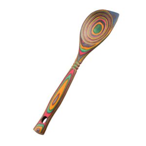 Island Bamboo Pakkawood 12-Inch Corner Spoon