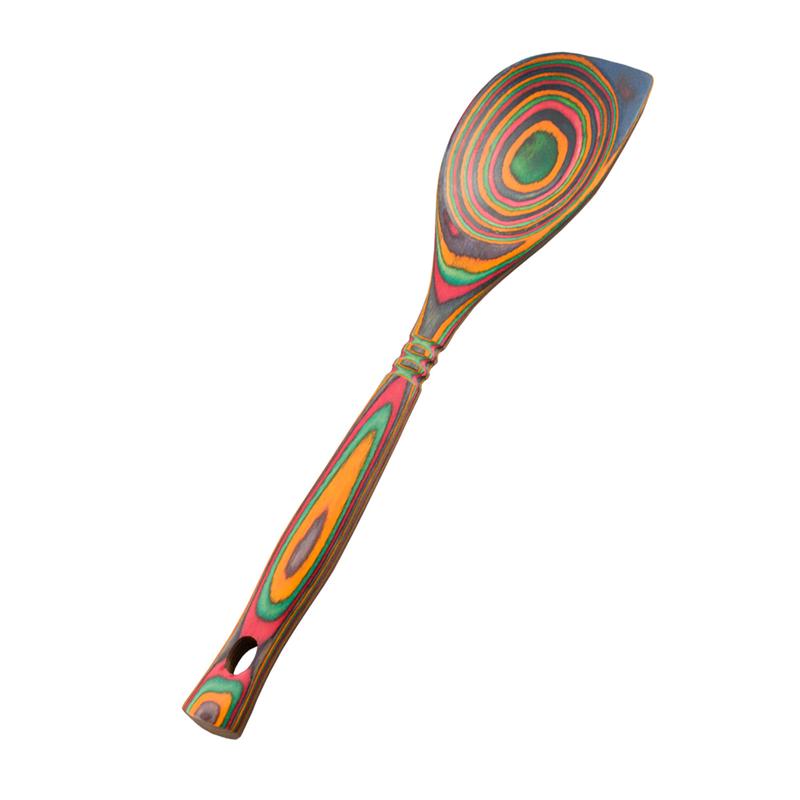 Island Bamboo Pakkawood 12-Inch Corner Spoon