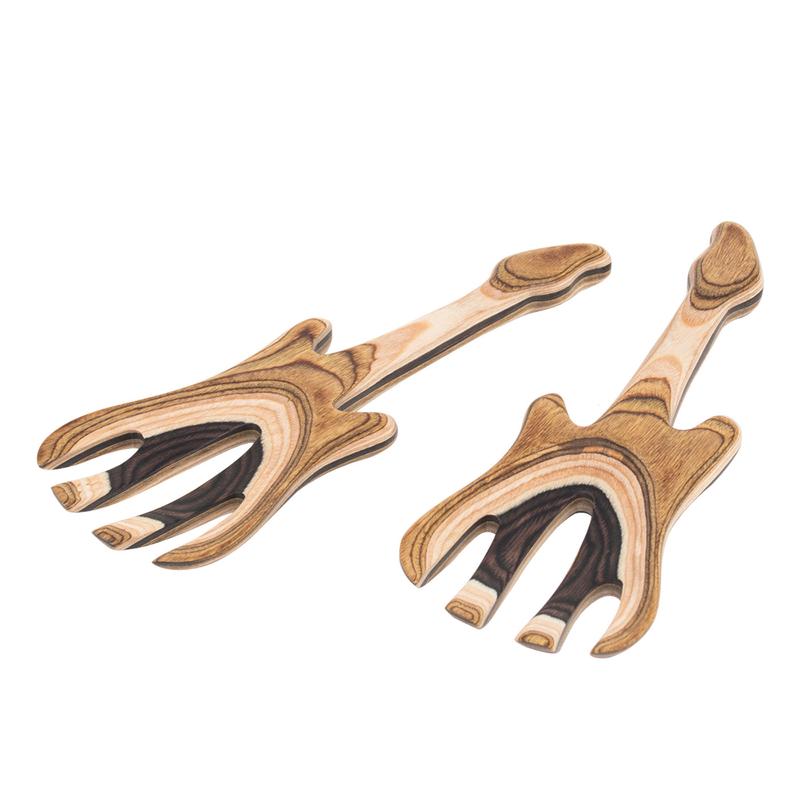 Island Bamboo Pakkawood Guitar Salad Hands, Natural