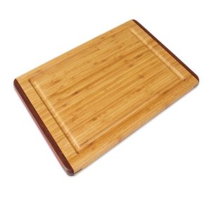 Island Bamboo Rainbow Pakka & Bamboo Carving Board w/ Gravy Groove, 18 x 12-Inch