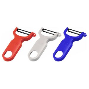 Kuhn Rikon Original Swiss Peeler 3 Piece Set, Red/White/Blue