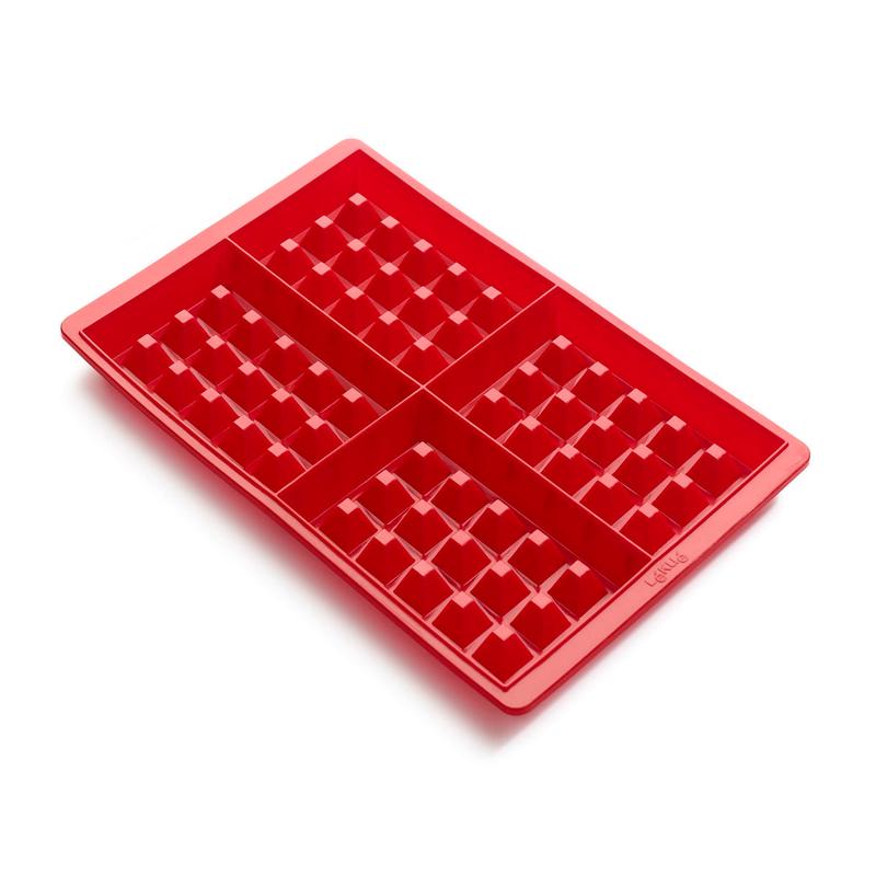 Lekue Silicone Belgian Waffle Mold, Set Of 2, Red