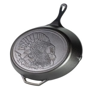 Lodge Cast Iron Wildlife Series 13.25 Inch Skillet, Turkey