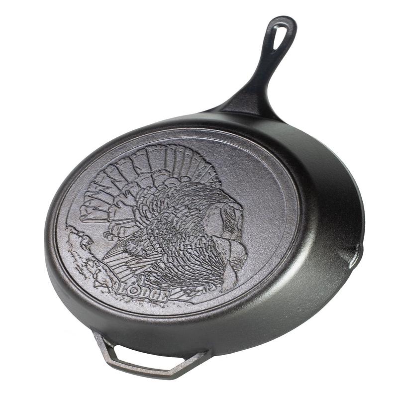 Lodge Cast Iron Wildlife Series 13.25 Inch Skillet, Turkey