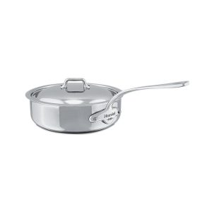 Mauviel M'Cook 3.2 qt. Stainless Steel Saute Pan & Lid