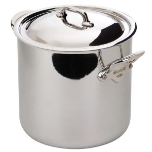 Mauviel M'Cook 9.1 qt. Ferritic Steel Magnetic Stock Pot with Lid