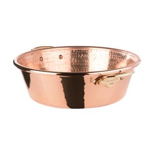 Mauviel M'Passion 14.6 Qt. Hammered Jam Pan, Bronze Handle