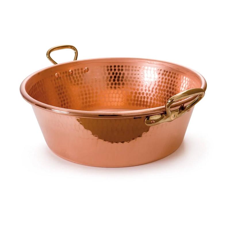 Mauviel M'Passion 17.4 Qt. Hammered Jam Pan, Bronze Handle
