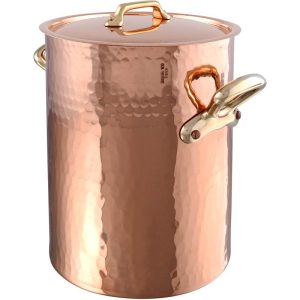 Mauviel M'Tradition 13.7 Qt. Soup Pot & Lid, Bronze Handle