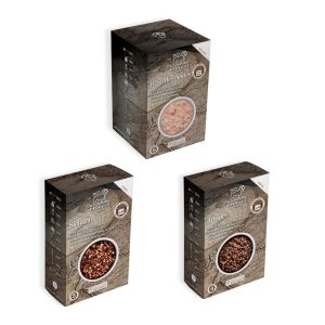 Peugeot Gourmet Spice Sachet Bundle  15 Sachets Total  Timut Wild Pepper (4 x 10g), Sichuan Red Peppercorns (4 x 10g), & Pink Bolivian Salt (7 x 50g)