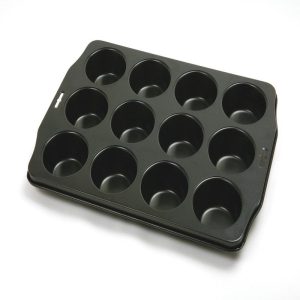 Norpro 12 Cup Nonstick Muffin Pan - Steel Bakeware for Cupcakes and Muffins