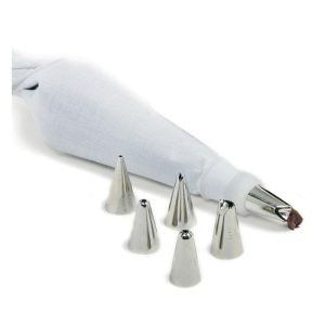 Norpro 8-Piece Cake Decorating Set with Icing Tips & Reusable Bag Kit