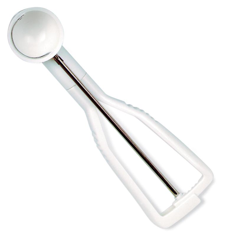 Norpro Ice Cream and Cookie Scoop  White Handle, Spring Action Release