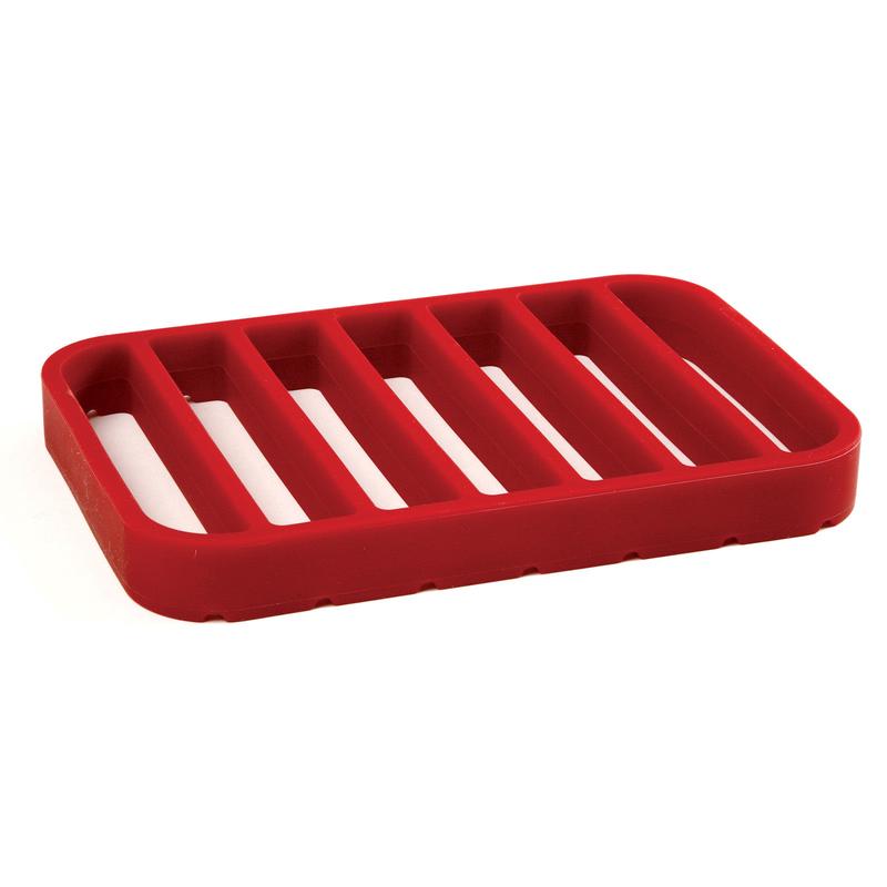 Norpro Rectangle Silicone Roast Rack  9 x 6 Inch, Red, Heat-Resistant