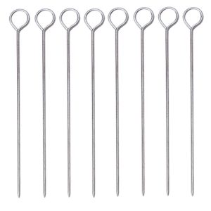 Norpro Stainless Steel Poultry Lacers, Set of 8 Reusable Pins, Metallic