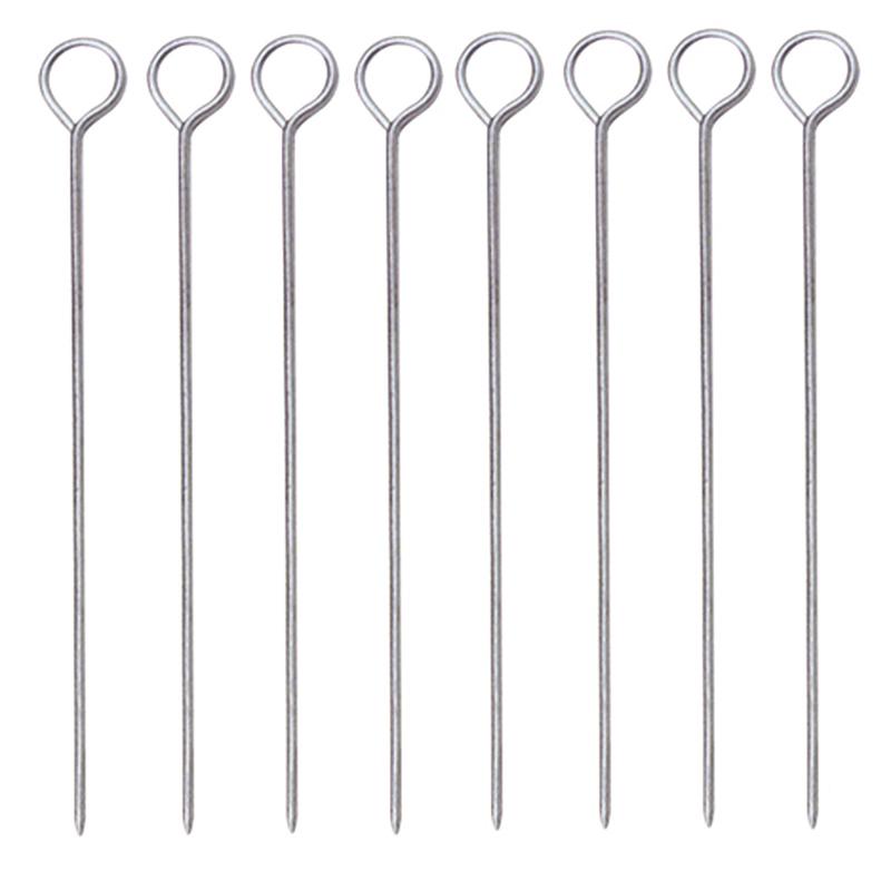 Norpro Stainless Steel Poultry Lacers, Set of 8 Reusable Pins, Metallic