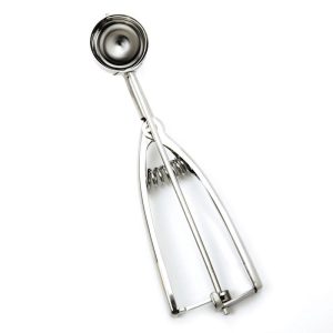 Norpro Stainless Steel Scoop, 1.5 Tablespoon Capacity, Spring Action Portion Scoop