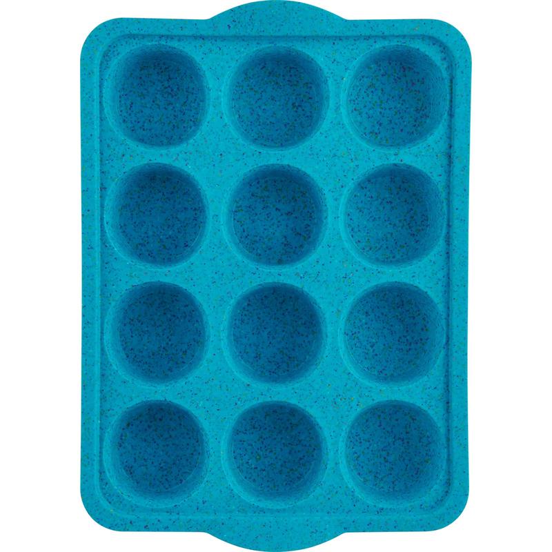 Trudeau Structure Silicone 12 Cavity Muffin Pan, Tropical Granite