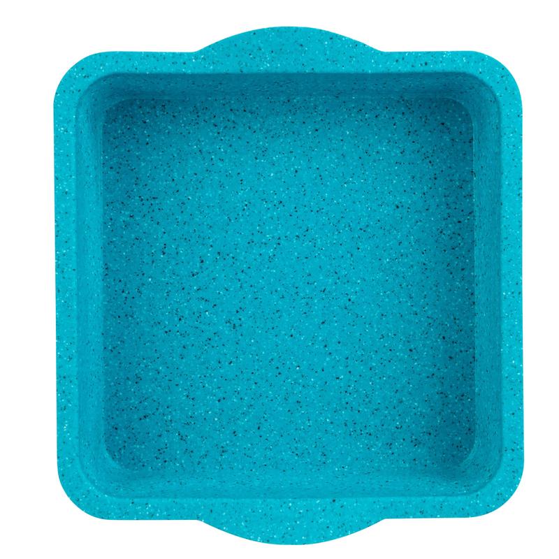 Trudeau Structure Silicone 8" x 8" Square Cake Pan, Tropical Granite