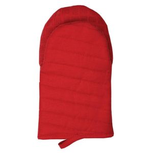 MU Kitchen Cotton Silicone Grip Oven Mitt - Pepper Red
