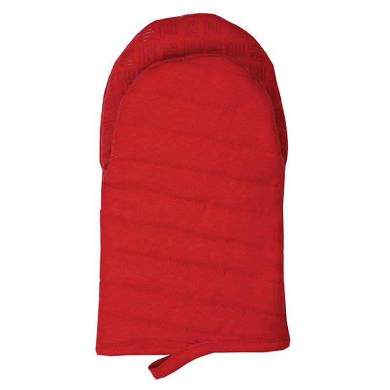 MU Kitchen Cotton Silicone Grip Oven Mitt - Pepper Red