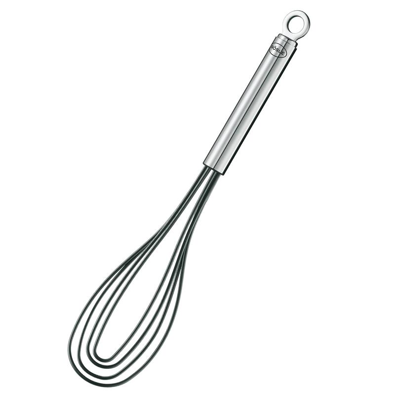 Rosle Silicone Coated Flat Whisk, 10.6-Inch