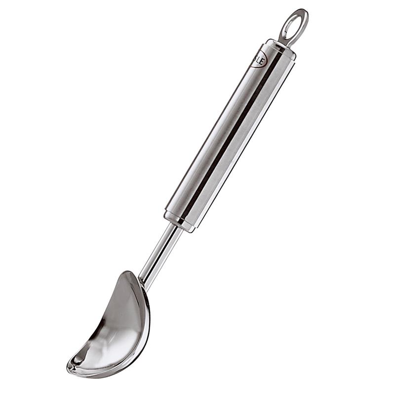 Rosle Stainless Steel Ice Cream Scoop  Heavy-Duty Round Handle Scoop for Hard or Soft Ice Cream