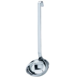 Rosle Stainless Steel Ladle With Hook Handle and Pouring Rim, 3.7-ounce